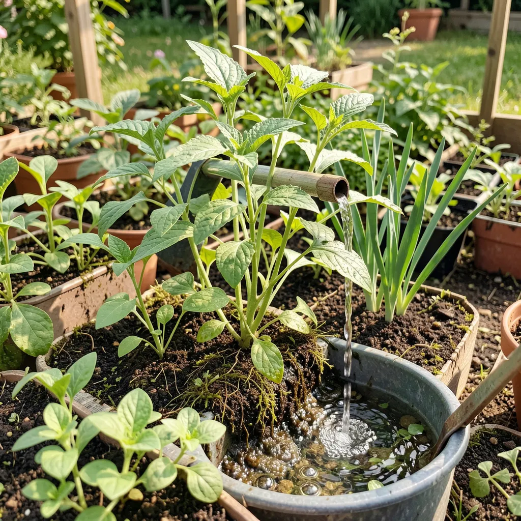 Ekologisk plantera med självvattning