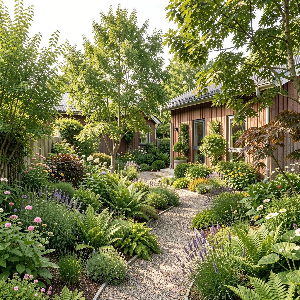 Lantställe med ekologisk trädgård